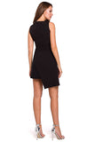 Asymmetric Modern Cut Dress with Shiny Detail