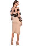 Elegant Two-Layer Dress with Heart Neckline and Buffet Sleeves