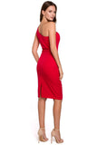 Chic One Shoulder Pencil Dress with Concealed Zip