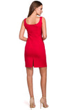 Elegant Sleeveless Mini Dress with Square Neckline