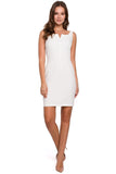 Sleek Sleeveless Mini Dress with Square Neckline