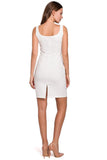 Sleek Sleeveless Mini Dress with Square Neckline