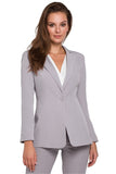 Stylish Slim-Fit Lined Jacket with One Button Closure
