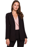 Stylish Slim-Fit Lined Jacket with One Button Closure