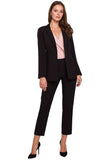 Stylish Slim-Fit Lined Jacket with One Button Closure