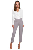 Modern Cigarette Pants with Decorative Elastic Band