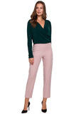 Modern Cigarette Pants with Decorative Elastic Band