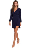 Asymmetrical Overlap Dress with Envelope Top