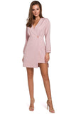 Asymmetrical Overlap Dress with Envelope Top Design