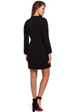 Asymmetrical Overlap Dress with Envelope-Shaped Top