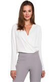 Elegant Envelope Cut Blouse in Light Fabric