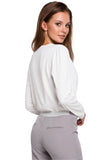 Elegant Envelope Cut Blouse in Light Fabric