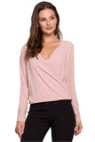 Elegant Envelope Cut Blouse in Light Fabric