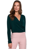 Elegant Envelope Cut Blouse in Light Fabric