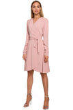 Feminine Airy Dress with Tie Waist and Asymmetrical Frill
