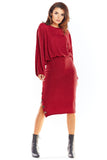 Kimono Cut Long-Sleeved Oversized Sweater with Buttons
