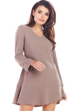 Charming Frill Mini Dress with Gold Button Details
