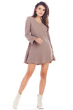 Charming Frill Mini Dress with Gold Button Details