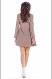 Charming Frill Mini Dress with Gold Button Details