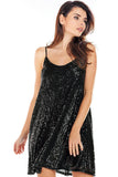 Shiny Sequin Mini Dress with Subtle Straps for Events