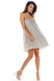 Shiny Sequin Mini Dress with Subtle Straps for Events