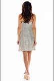 Shiny Sequin Mini Dress with Subtle Straps for Events
