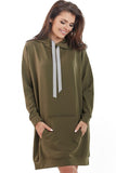 Cozy Long Hooded Sweatshirt with Long Sleeves