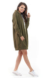 Cozy Long Hooded Sweatshirt with Long Sleeves