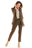 Casual Trousers with Pockets and Decorative Stripes