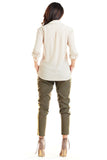 Casual Trousers with Pockets and Decorative Stripes