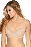Elegant Semi-Padded Mesh and Smooth Bra with Decorative Bow