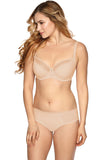 Elegant Semi-Padded Mesh and Smooth Bra with Decorative Bow
