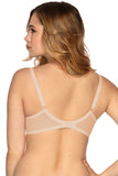 Elegant Semi-Padded Mesh and Smooth Bra with Decorative Bow