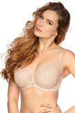 Elegant Embroidered Mesh Bra with Decorative Bows