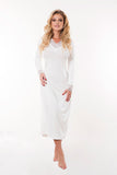Elegant Lace-Trimmed Long Slip in Soft Viscose