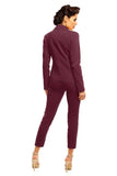 Elegant One-Button Jacket with Decorative Patches