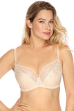 Elegant Semi-Padded Bra with Embroidered Mesh Details