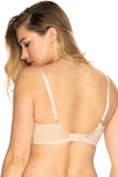 Elegant Semi-Padded Bra with Embroidered Mesh Details