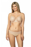 Beige High Rise Cotton Blend Panties