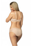Beige High Rise Cotton Blend Panties