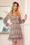 Boho Airy Chiffon Dress with Ruffles and Elastic Waistband