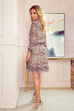 Boho Airy Chiffon Dress with Ruffles and Elastic Waistband