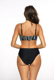 Trendy Two-Piece Swimsuit with Cutout High Briefs