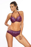 Trendy Cat Spot & Snake Style Swimsuit with Push-Up Support