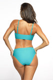 Fashionable High Cut Two-Piece Swimsuit in Juicy Colors