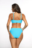 Fashionable High Cut Two-Piece Swimsuit in Juicy Colors