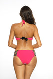 Feminine Glittering Bardot Swimsuit with Elegant Touch