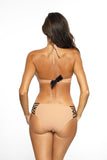 Elegant Bardot Bra Swimsuit with Glittering Detail