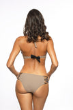 Feminine Bardot Swimsuit with Glittery Center Detail