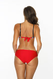 Patterned Two-Piece Swimsuit with Push-Up Bra Effect